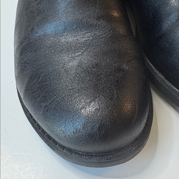 GUESS G Harvest Tall Riding Black Leather Buckle Boots Size 8 - Picture 11 of 16